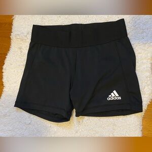 adidas Black Shorts with White Logo Print